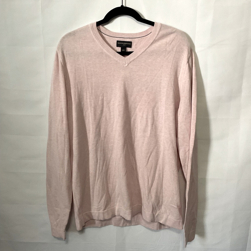 Banana Republic Factory NWT 100% Cotton v neck sweater size Large